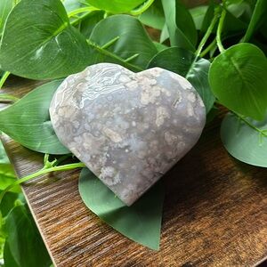 Flower agate heart